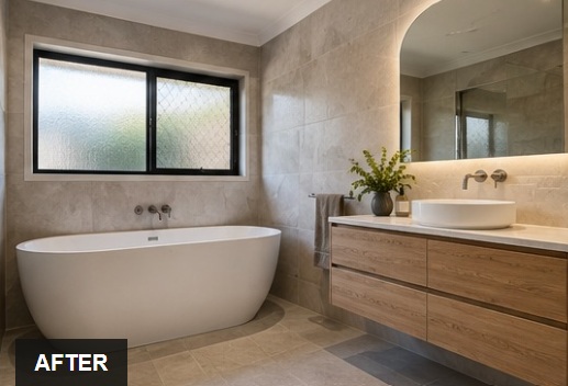 Bathroom after renovation