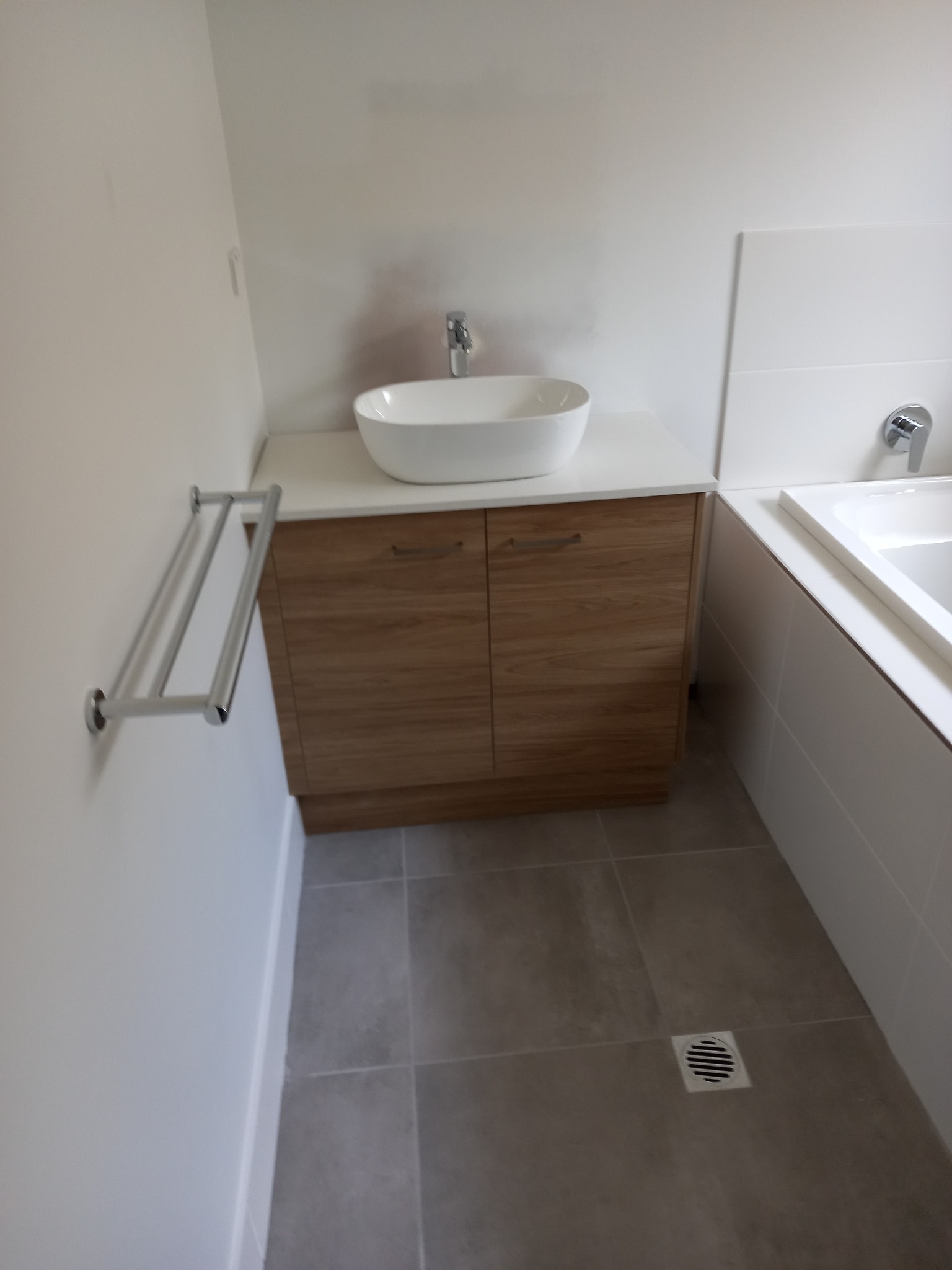 Completed bathroom renovation